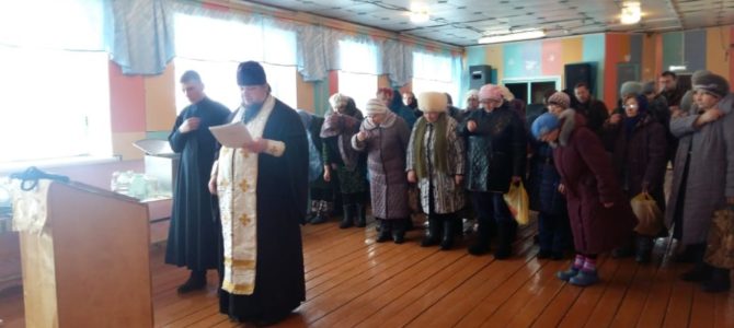Молебен с Великим освящением воды в храме Преподобного Сергия Радонежского в с. Малые Калмаши